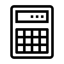 black and white Calculator